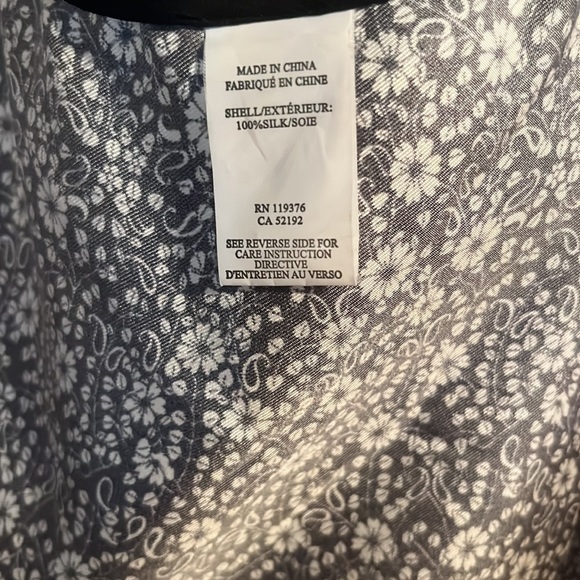 HELMUT LANG SILK BLACK AND WHITE PAISLEY TANK TOP - Picture 8 of 9